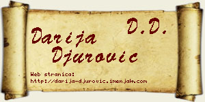 Darija Đurović vizit kartica
